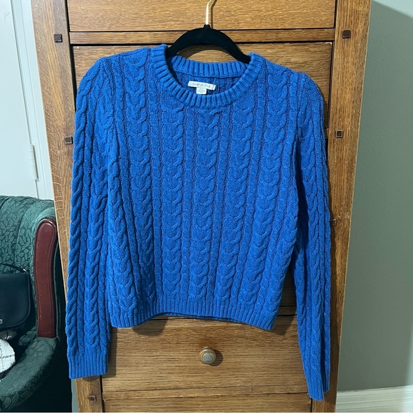 Vintage Y2K American Eagle Cobalt Blue Cable knit Sweater - Picture 1 of 6